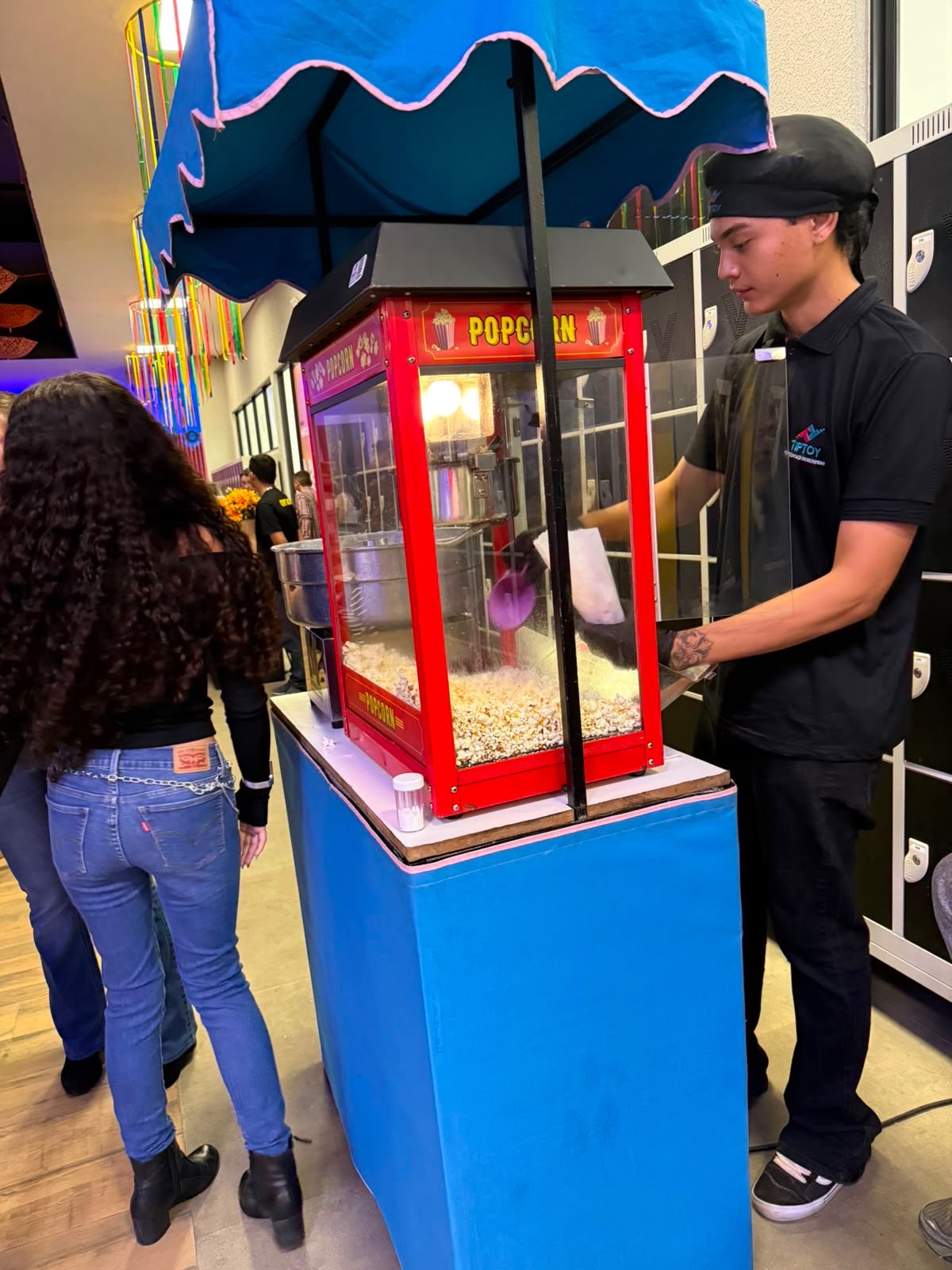 Máquina de pipoca para eventos em Goiânia